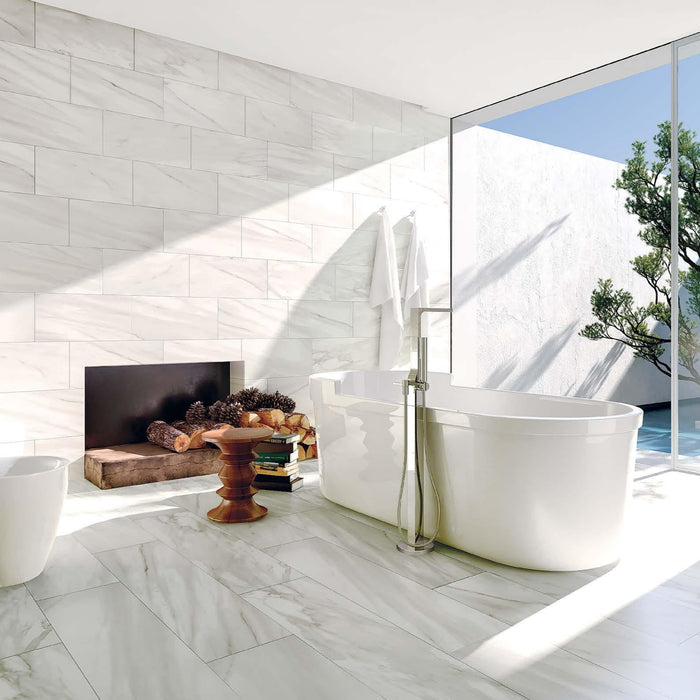 Carrara Select Tiziano Diamond Mosaic