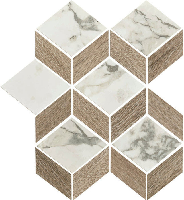 Carrara Select Tiziano Diamond Mosaic