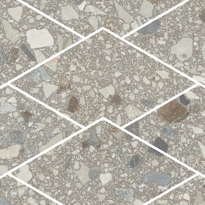 Terrazzo Allure Stacked Diamond Mosaic