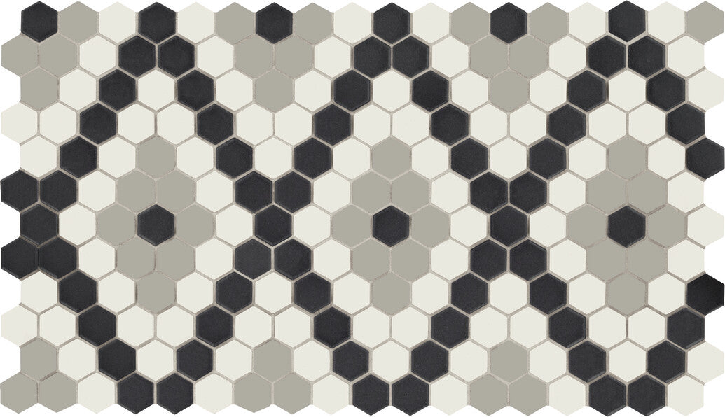 Unglazed Mosaics: Penny & Hexagon