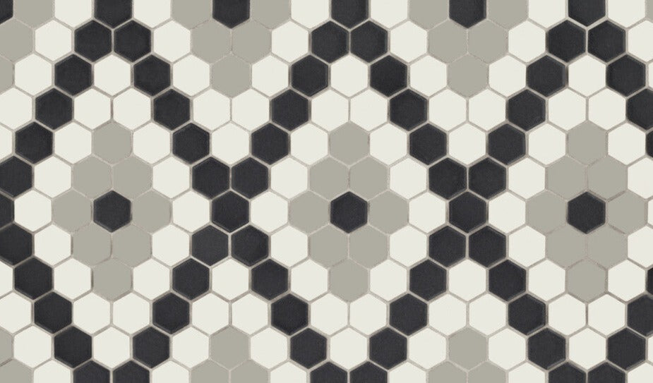 Unglazed Mosaics: Penny & Hexagon