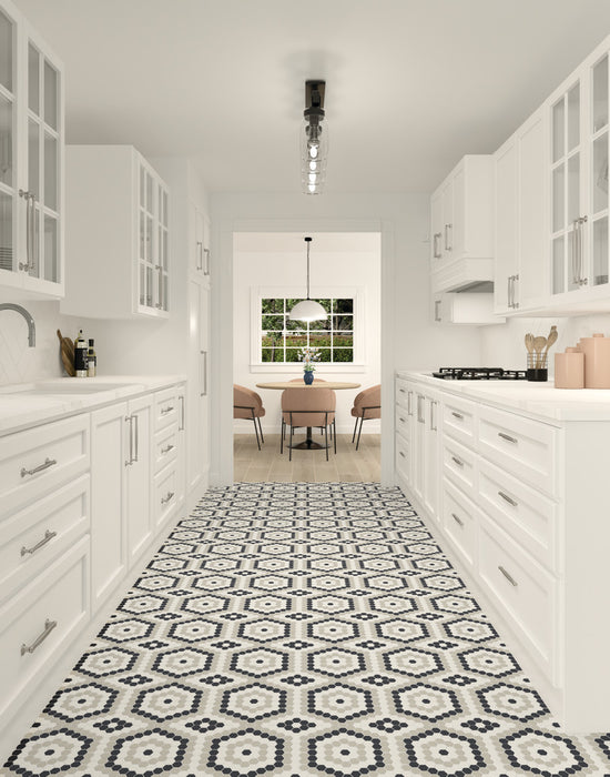 Unglazed Mosaics: Penny & Hexagon