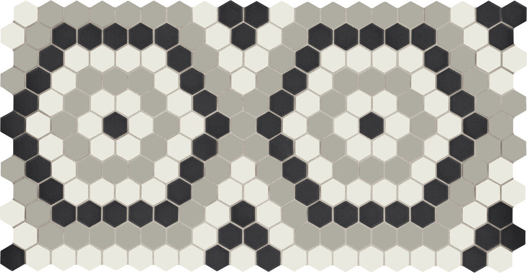 Unglazed Mosaics: Penny & Hexagon