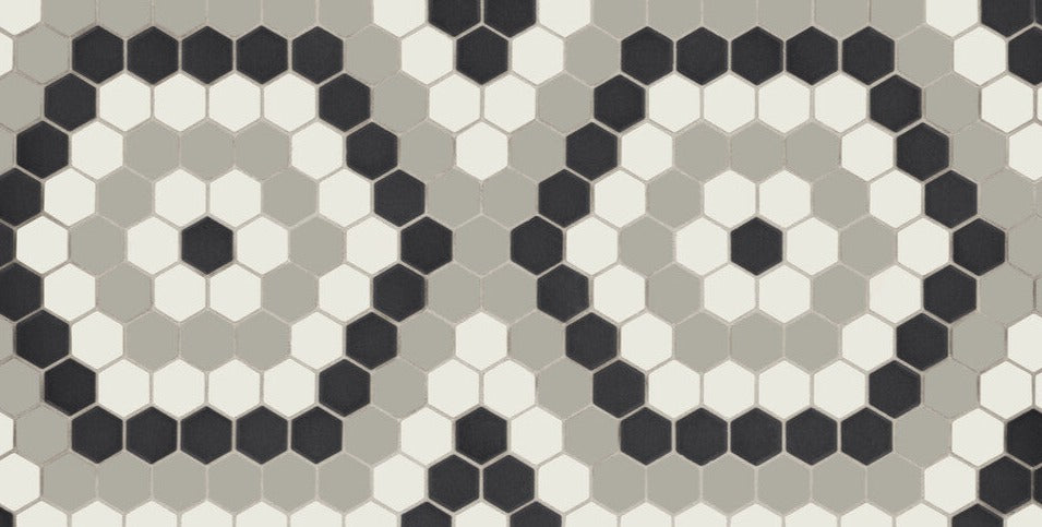 Unglazed Mosaics: Penny & Hexagon