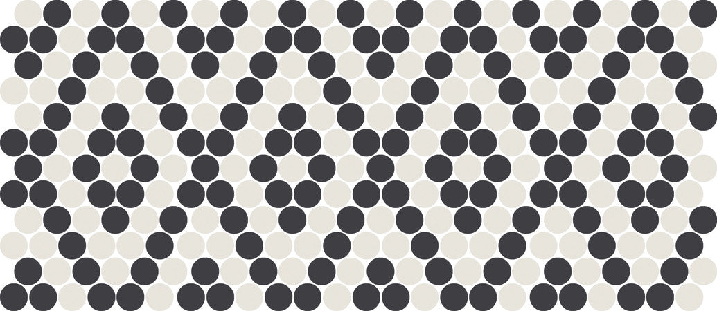 Unglazed Mosaics: Penny & Hexagon