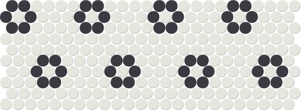 Unglazed Mosaics: Penny & Hexagon