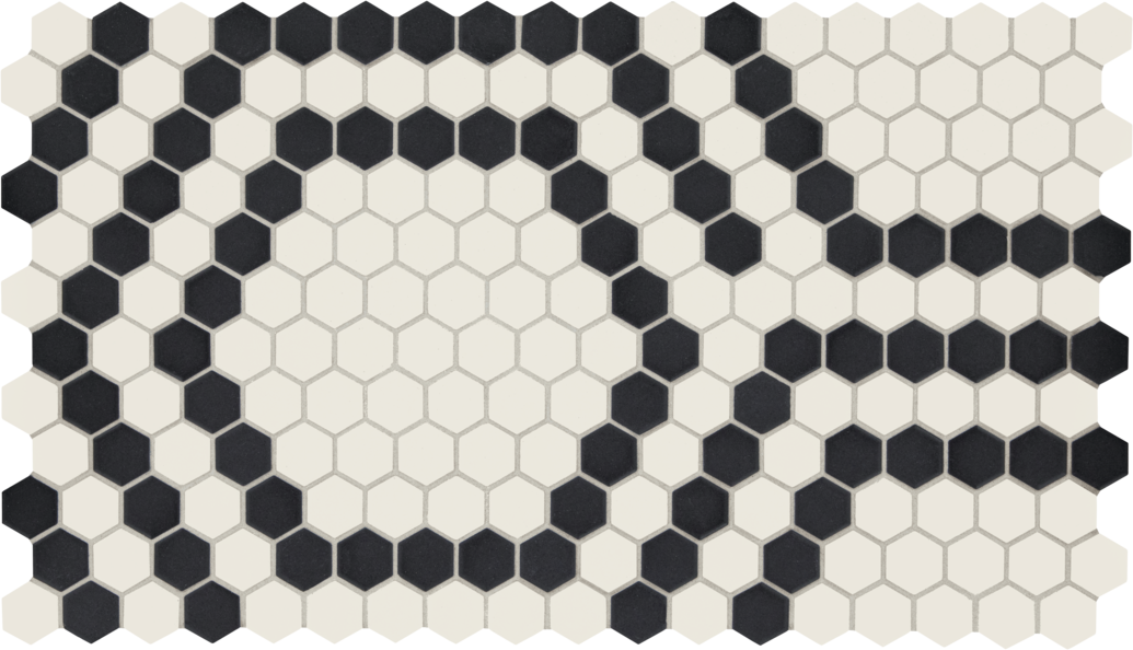 Unglazed Mosaics: Penny & Hexagon