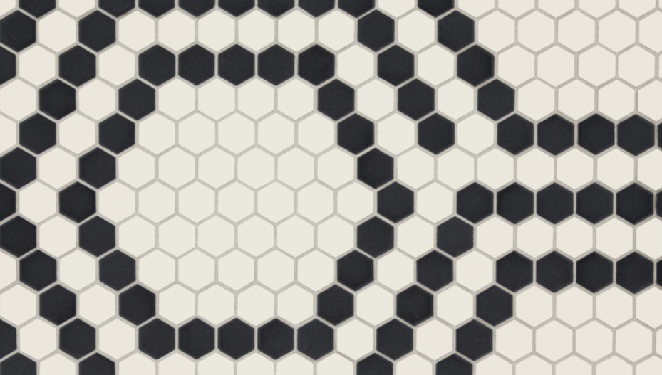 Unglazed Mosaics: Penny & Hexagon