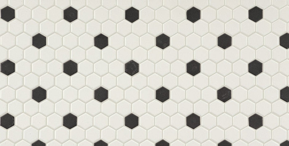 Unglazed Mosaics: Penny & Hexagon