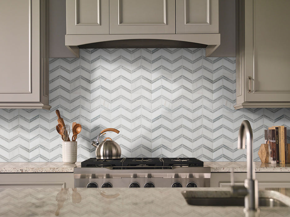 Bianco Dolomite Mosaics