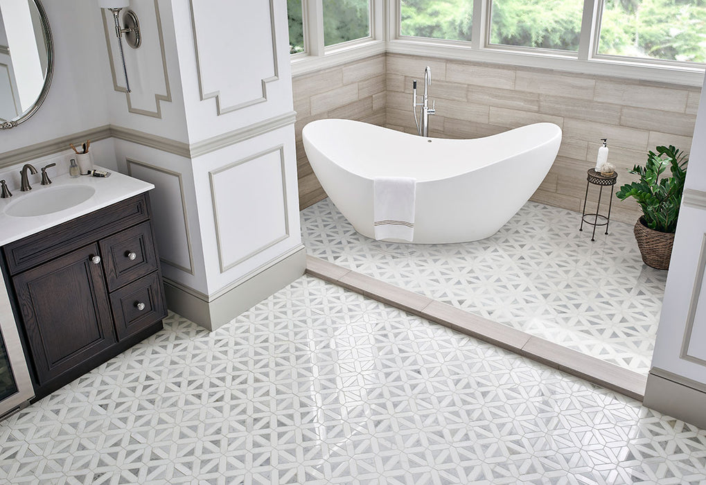 Bianco Dolomite Mosaics