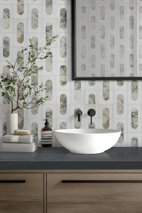 Bianco Dolomite Mosaics