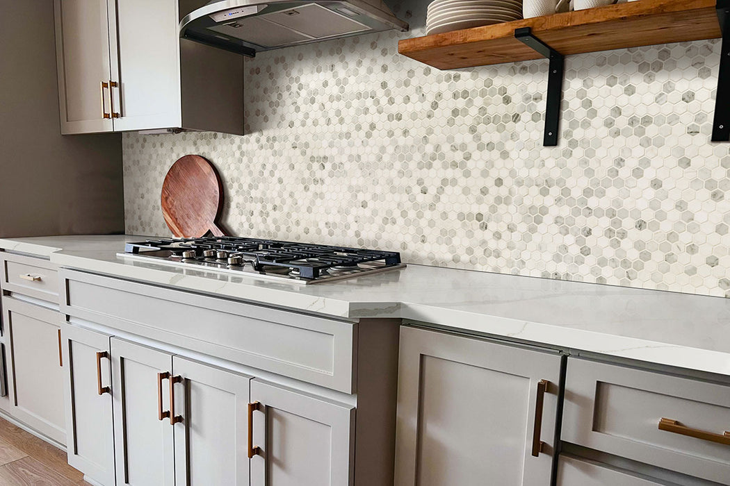 Bianco Dolomite Mosaics