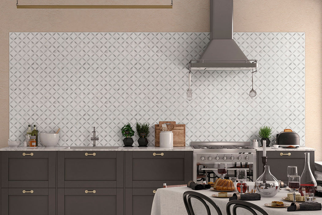 Bianco Dolomite Mosaics