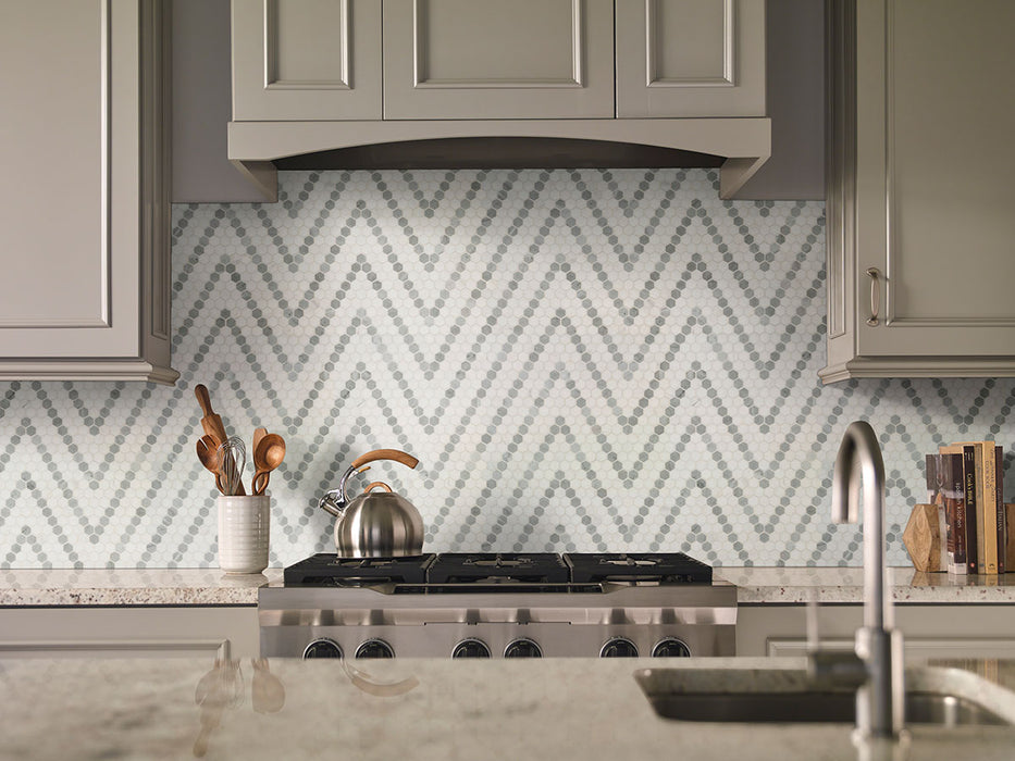 Bianco Dolomite Mosaics