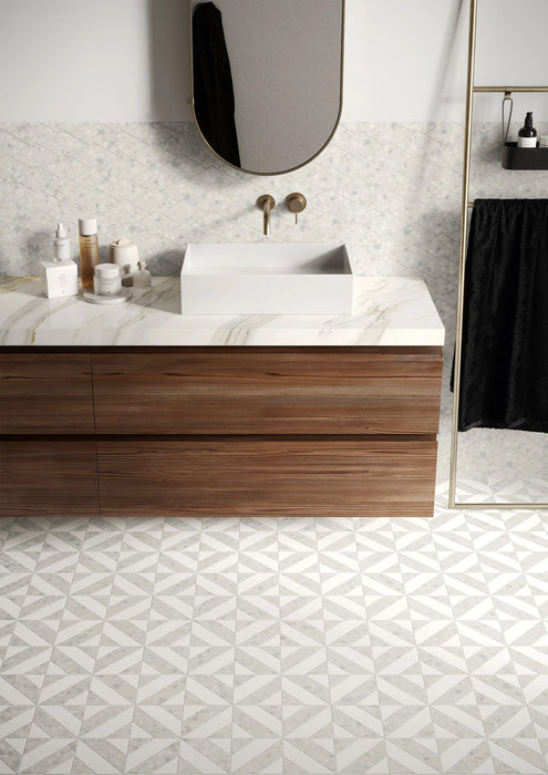 Terrazzo Allure Stacked Diamond Mosaic