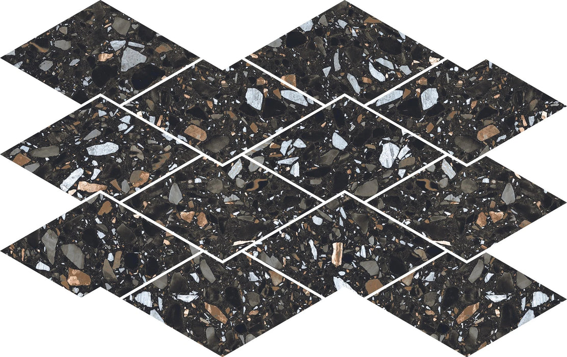 Terrazzo Allure Stacked Diamond Mosaic