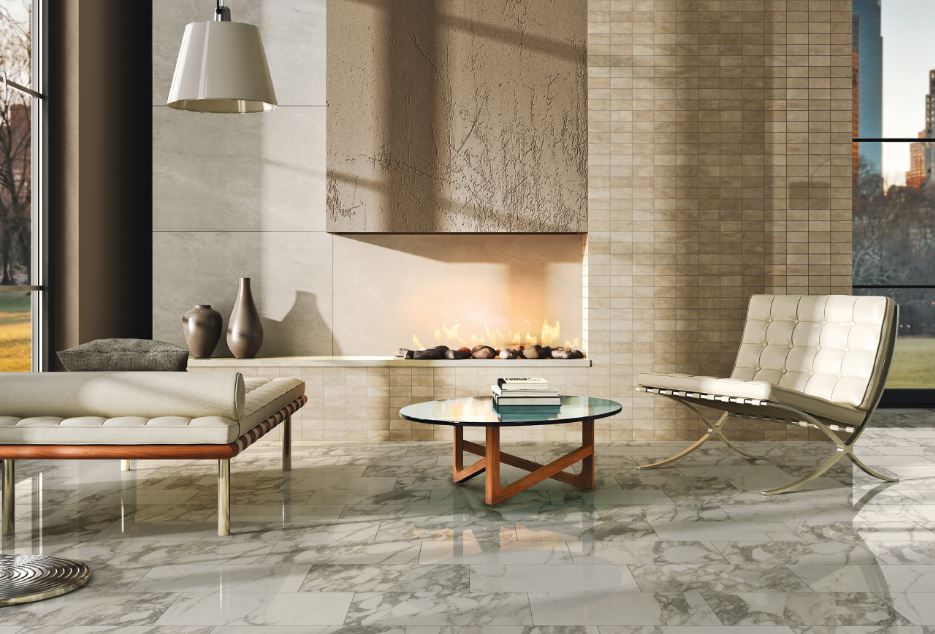 More About Carrara Select Tiziano Diamond Mosaic