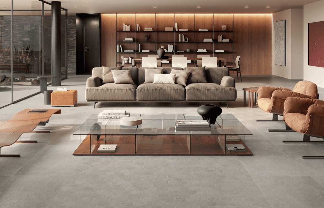 Bluestone Hexagon Mosaic
